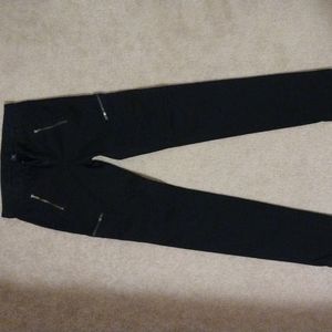 Gap Black Skinny Pants Zipper Pockets Size 14 Reg Kids